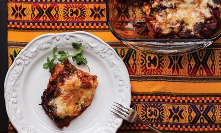 Red Chile Chard Enchiladas