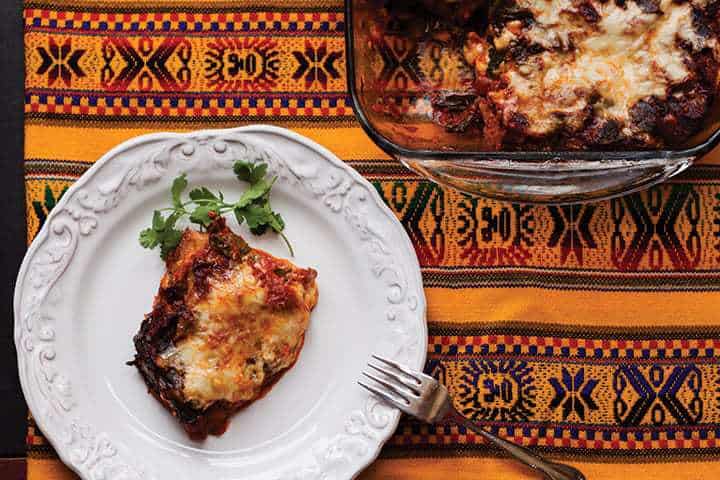 Red Chile Chard Enchiladas