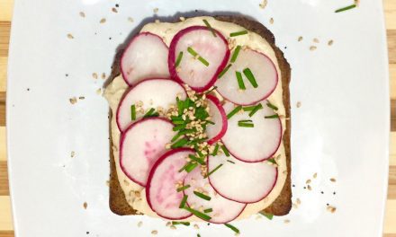 Crunchy Radish and Hummus Toast