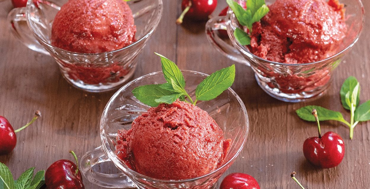 Roasted Cherry Sorbet