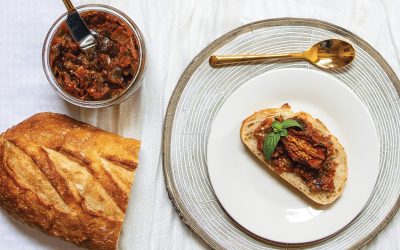 Roasted Eggplant Jam and Sun-Dried Tomatoes