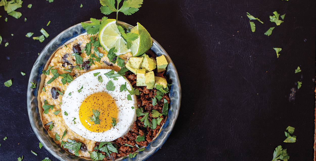 Chorizo and Grits Brunch Bowl