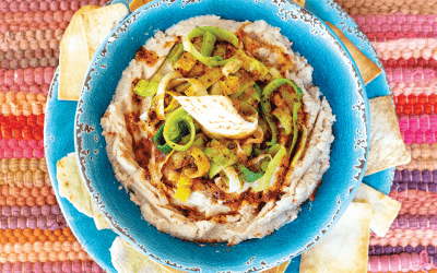 Pureéd Fava Beans with  Caramelized Leeks