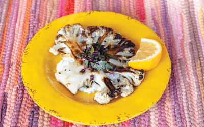 Cauliflower Steak and Mash with Salsa Verde