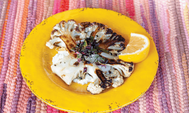 Cauliflower Steak and Mash with Salsa Verde