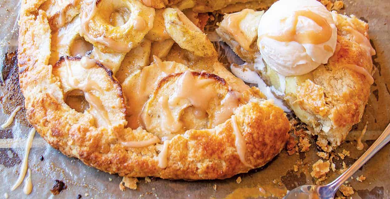 Cardamom Apple  and Salted Caramel Galette