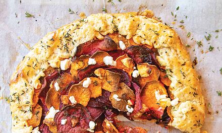 Beet and Sweet Potato with Rosemary Ricotta Galette