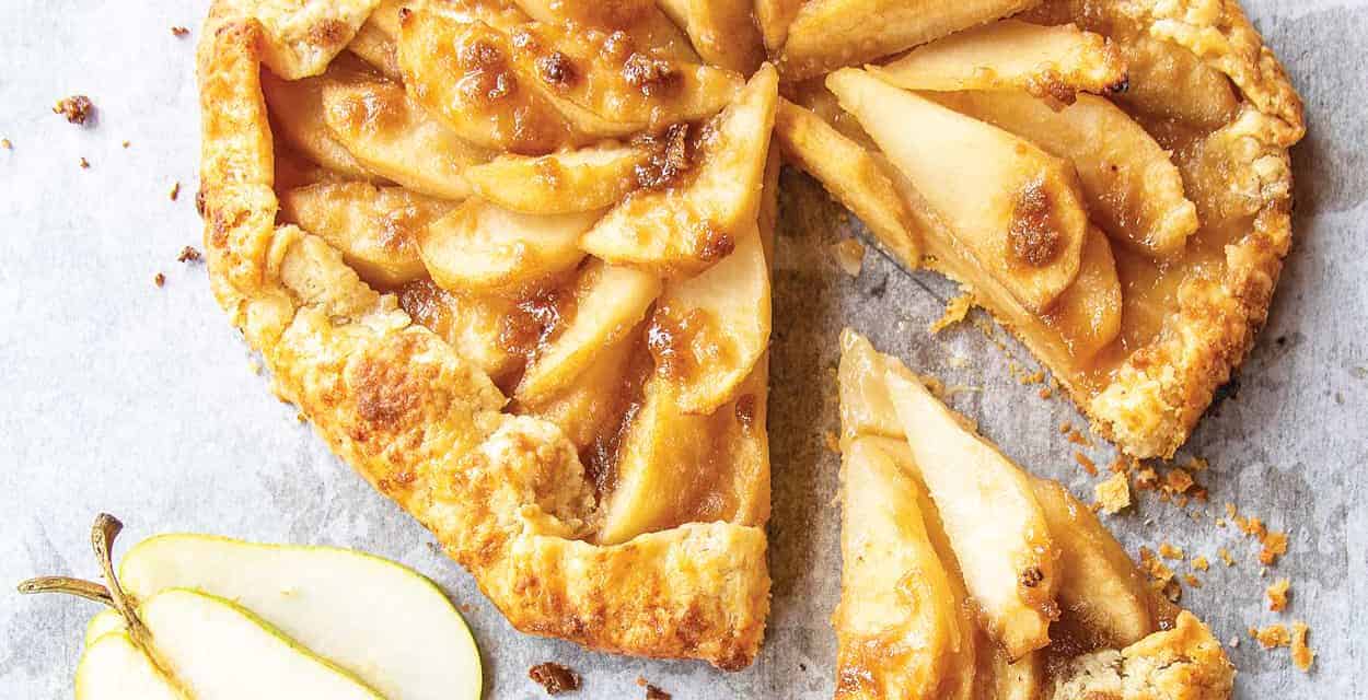 Bourbon-Soaked Pear Galette