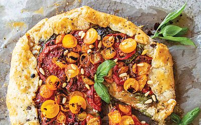 Tomato Harvest Caprese with Balsamic Galette