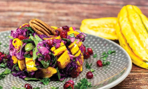 Roasted Delicata Squash Salad with Shallot Dressing