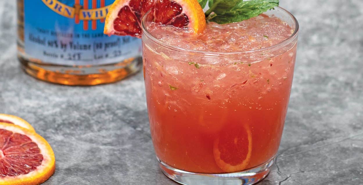 Blue Corn and  Blood Orange Smash