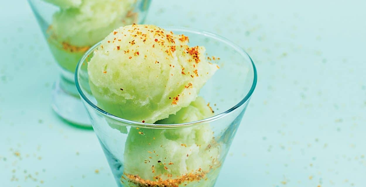 Tomatillo and Melon Sorbet