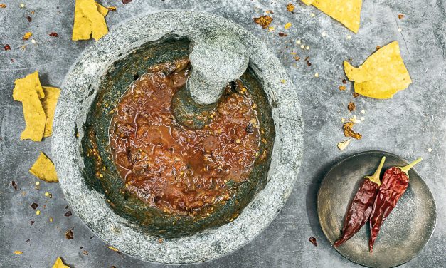 Salsa Molcajeteada with New Mexico Chile Nativo