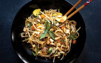 Veggies and Rice Noodles Stir Fry