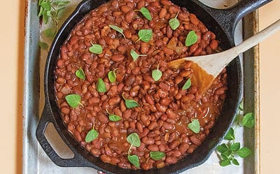 Anasazi Beans with Chile Agave Glaze