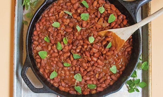 Anasazi Beans with Chile Agave Glaze