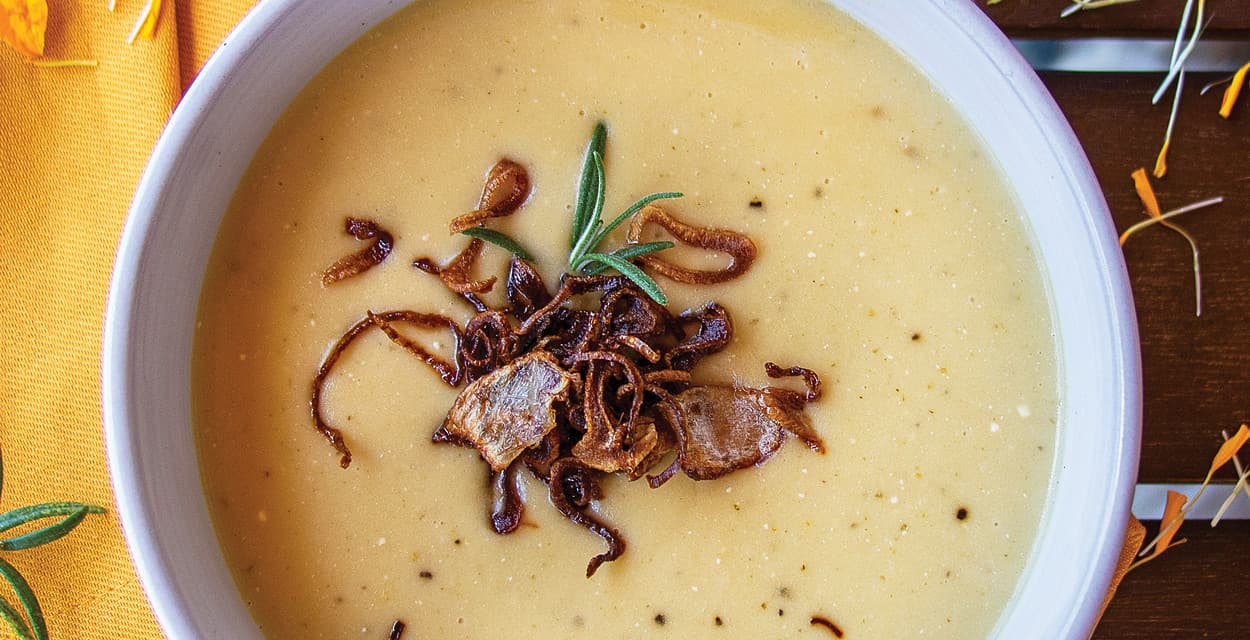 Caramelized Garlic and Onion Bisque
