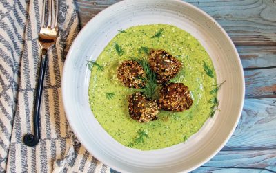 Za’atar Meatballs with Green Sesame Sauce