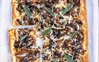 Savory Cheese Tart with Onion and Mushroom