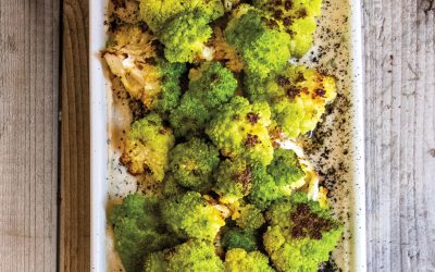 Roasted Romanesco with  White Bean Dip