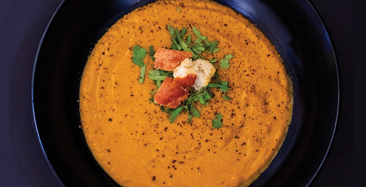 Carrot, Coriander, and Lapsang Souchong Soup