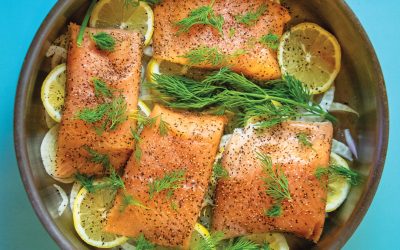 Wine-Poached Atlantic Salmon
