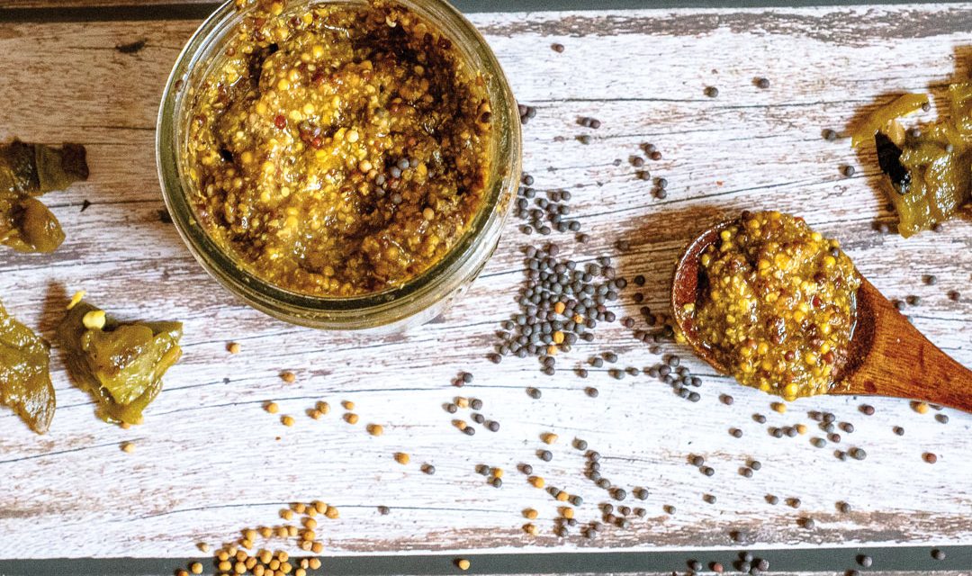 Roasted Green Chile Beer Mustard