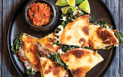 Quesadillas with  Greens and Beans