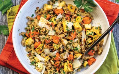 Rye Spaetzle, Root Veggies, and Gremolata